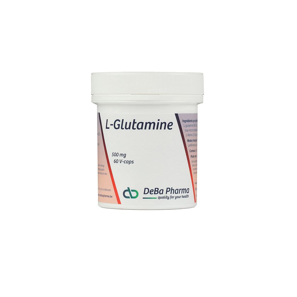 toelage Specialiseren stikstof L-Glutamine 500 mg (60 V-caps) | DeBa Pharma